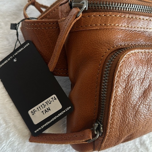 Spikes & Sparrow Tan Leather Waist Bag - Picture 9 of 10